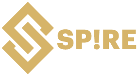 SPIRE logo złote MAŁE bez tła